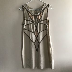 Beige slip dress